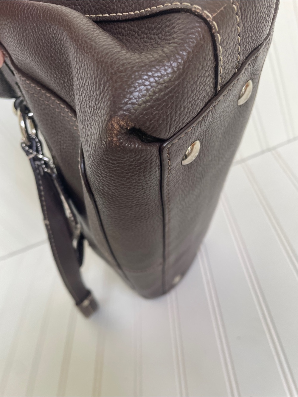 Coach Vintage Y2K Penelope Chocolate Brown Pebbled Leather bag - Picture 9 of 16